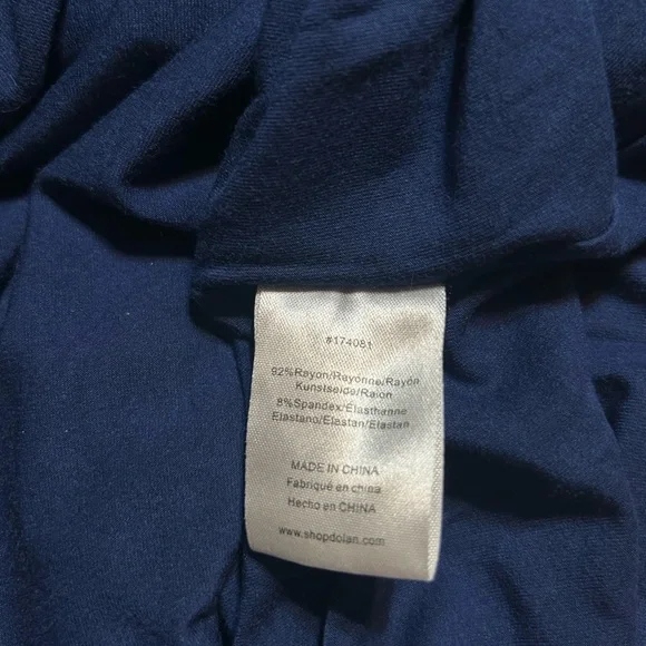 Anthropology Dolan Navy Contrast Pink Trim Tee - Picture 8 of 8